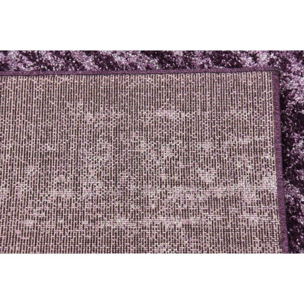 Violet Gradient Low Pile Rectangular Area Rug