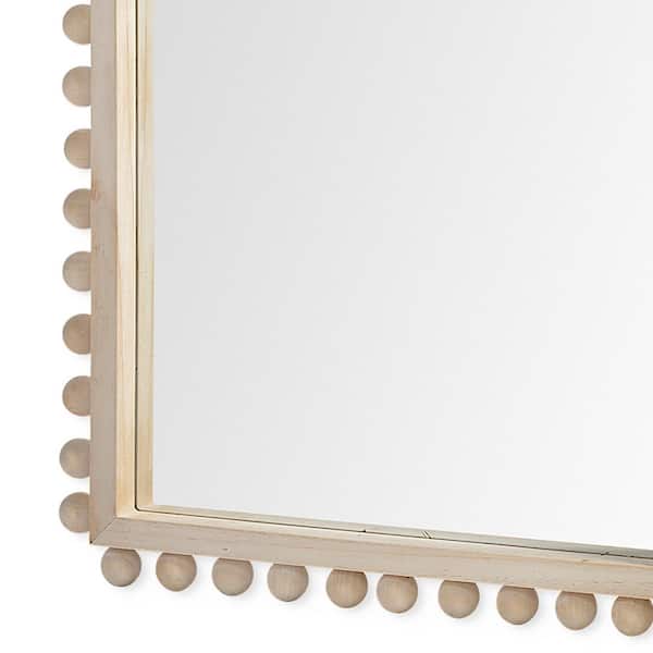 22.8 in. H x 35.0 in. W Medium Irregular Natural Brown Casual Mirror