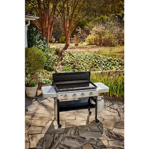 Griddle 4-Burner Propane Gas 36 in. Flat Top Grill in Black