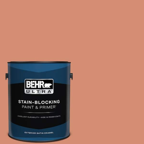 BEHR ULTRA 1 gal. #220D-5 Nectarina Satin Enamel Exterior Paint & Primer