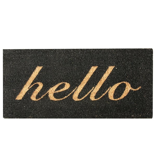 Rubber-Cal Minimalist Expression 18 in. X 30 in. Hello Welcome Mats