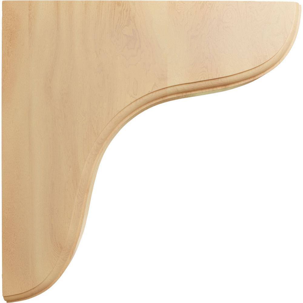 Red Oak 10.5" Hand-Carved Wood Corbel Bracket