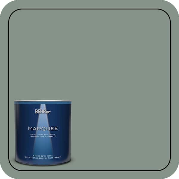 BEHR MARQUEE 1 qt. #460F-4 Wethersfield Moss Satin Enamel Interior Paint & Primer