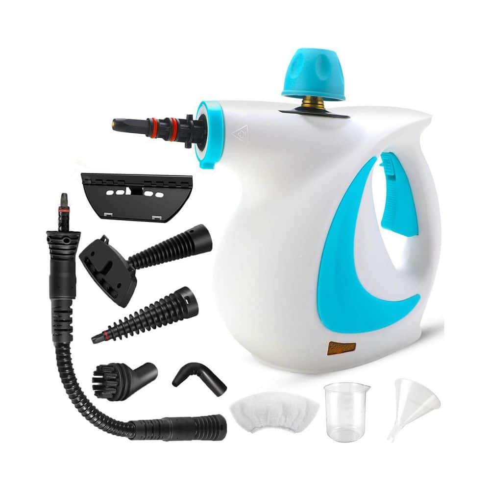 1050W Handheld Corded Steam Cleaner w 350ML Tank for Home Kitchen Bathroom Car Grout Upholstery Clothes, Blue price history on PriceWatchPro
