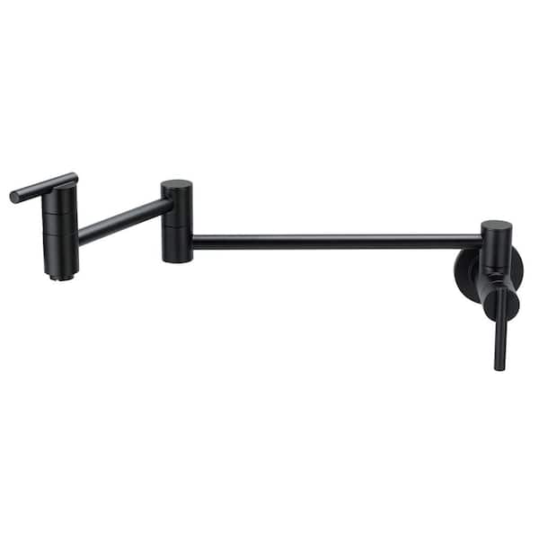 Gerber Parma Single Handle Wall Mount Pot Filler with 2.2 GPM in Satin Black