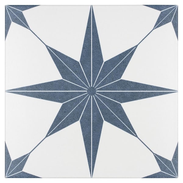 Stella Azul 9-3/4 in. x 9-3/4 in. Porcelain Floor and Wall Tile (10.88 sq.  ft./Case)