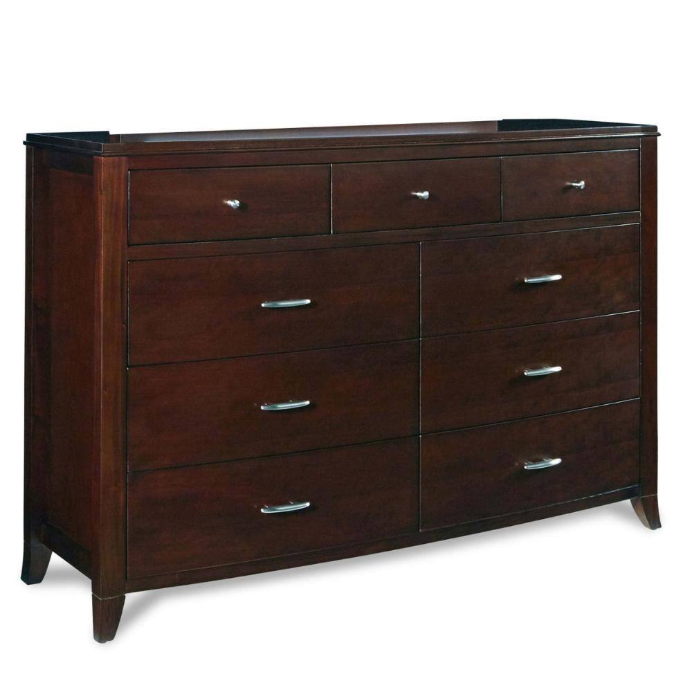 Benjara 63 In. Cinnamon Brown 7-Drawer Wooden Molded Dresser Without ...