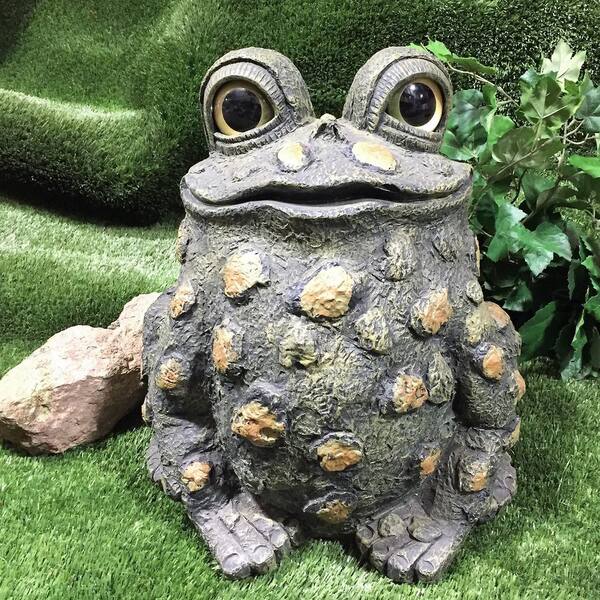 HOMESTYLES 17 in. H Toad Hollow Jumbo Large Tall Toad Whimsical