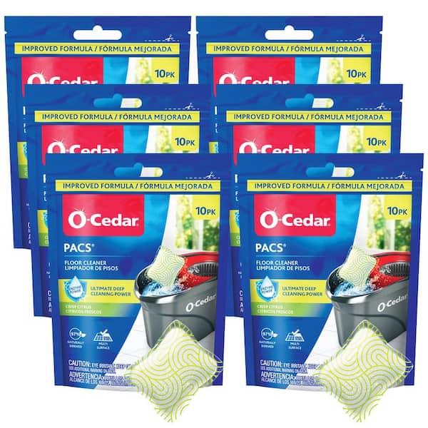 PACS Hard Floor Cleaner, Crisp Citrus Scent (10-Count) (6-Pack)