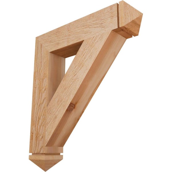 Ekena Millwork 6 in. x 36 in. x 32 in. Western Red Cedar Traditional Arts and Crafts Rough Sawn