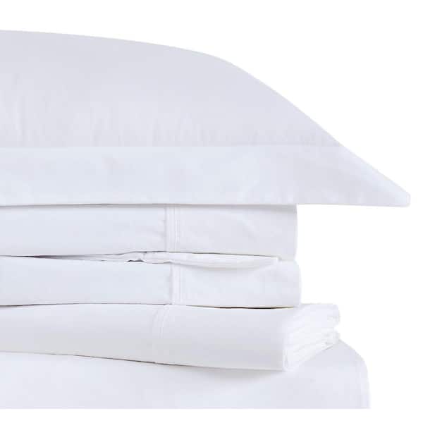 Brooklyn Loom Classic Cotton White Twin XL Sheet Set