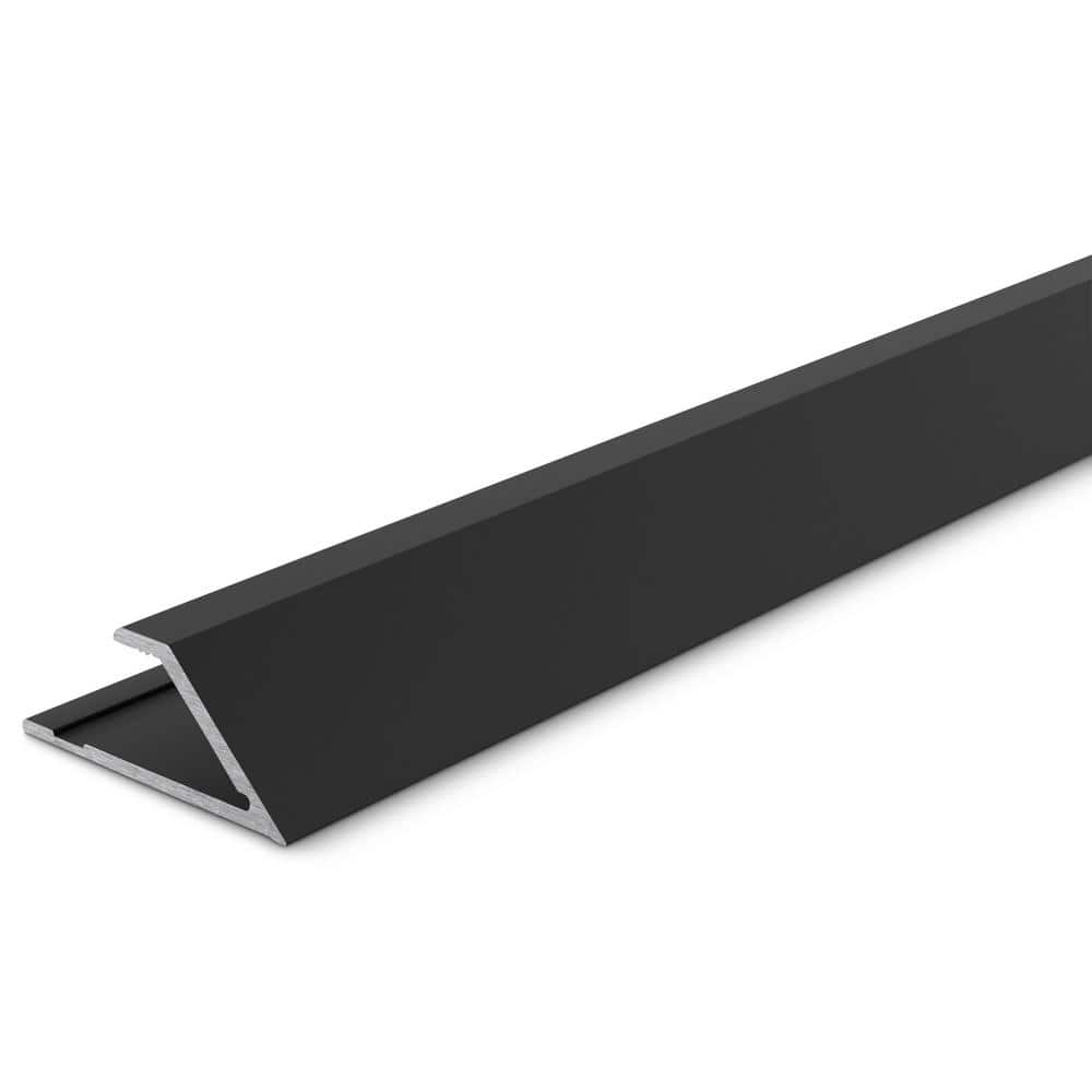 TrimMaster Matte Black 5.5 mm x 84in. Aluminum Reducer Floor Transition Strip HLVT6MB84 The