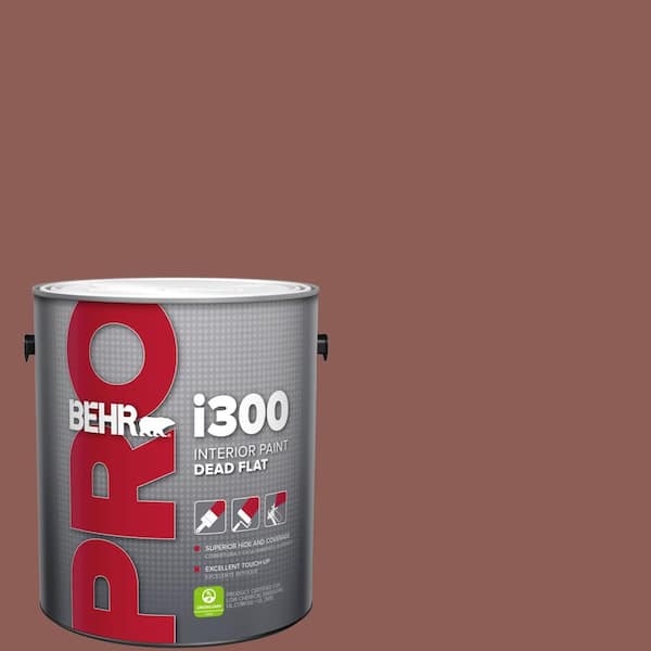 BEHR PRO 1 gal. #190F-6 Bold Brick Dead Flat Interior Paint