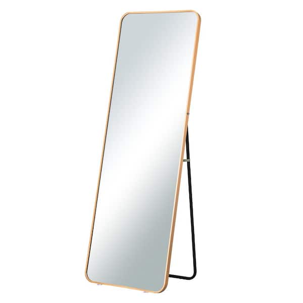 Lirago 65 in. x 22 in. Aluminum Alloy Round Corner Rectangle Framed Full-Length Vanity Mirror