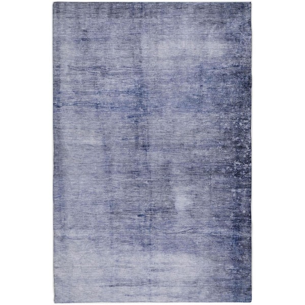 Dream Shag Premium Machine Washable Abstract ADS608 Navy 5 ft. x 7 ft. 6 in. Area Rug