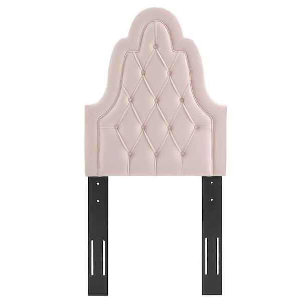 MODWAY Augustine Pink Tufted Performance Velvet Twin Headboard