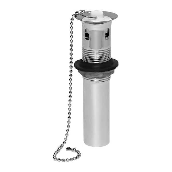 Oatey 1-1/4 in. x 5 in. Chrome-Plated Metal Tailpiece with Sink Drain Stopper and Overflow Plug