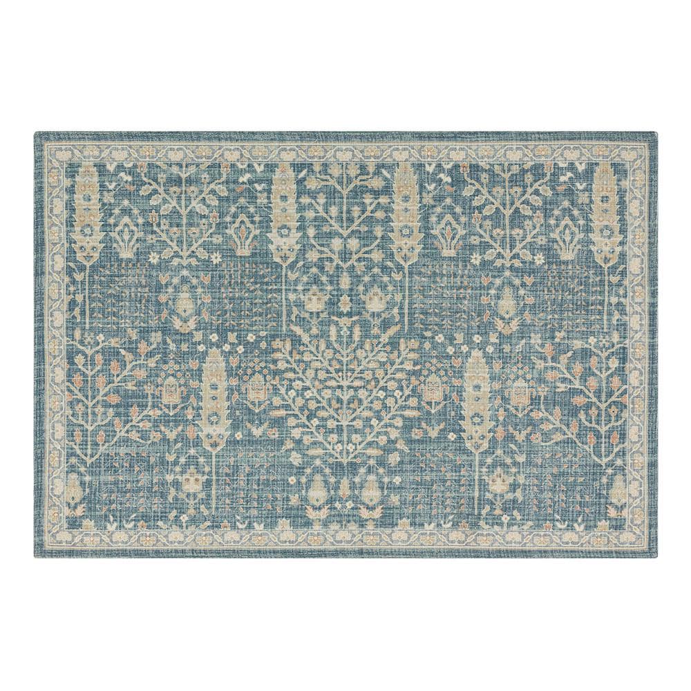 Amelia Forest Blue 2 ft. 6 in. x 3 ft. 9 in. Machine Washable Area Rug price history on PriceWatchPro