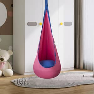 Kids Pod Swing Seat, Hanging Hammock Chair with LED Lights Strings, Inflatable Cushion, Sensory Pod Swing Chair