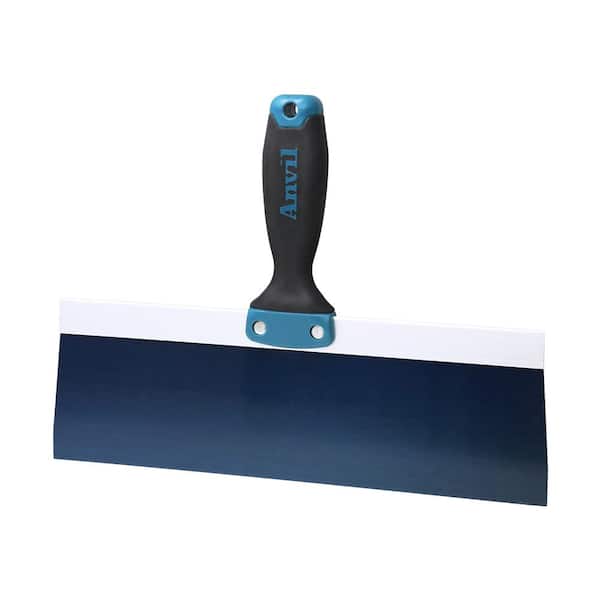 Anvil 12 in. Blue Steel Taping Knife with Soft Grip Handle