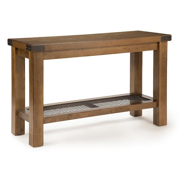Steve Silver Hailee 48 in. Brown Standard Rectangle Wood Console Table with Shelves