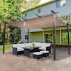 Outsunny 10 ft. x 13 ft. x 8 ft. Aluminum Outdoor Pergola Backyard ...