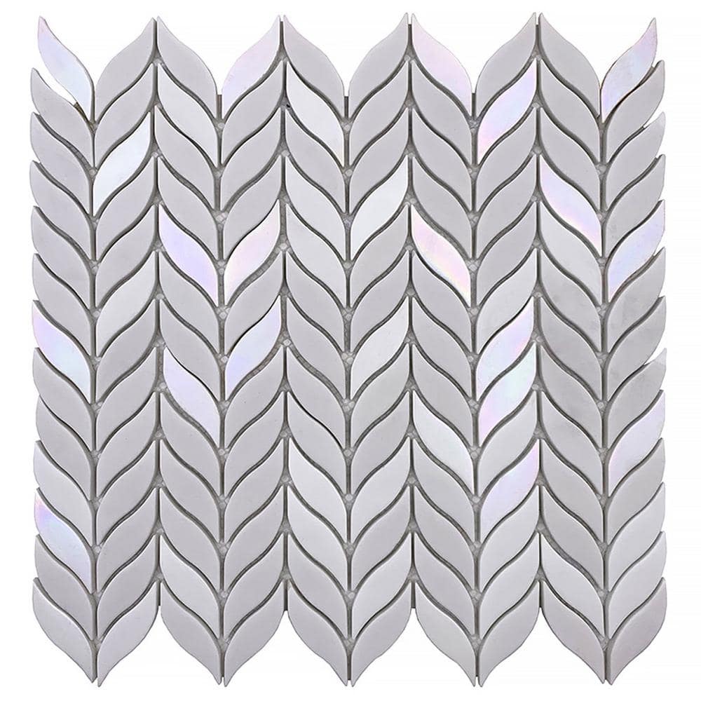 Alabaster White; Blue 11.6 x 12.1 Recycled Glass Mosaic Floor and Wall Tile (11.11 sq. ft.) (10-Pack) price history on PriceWatchPro