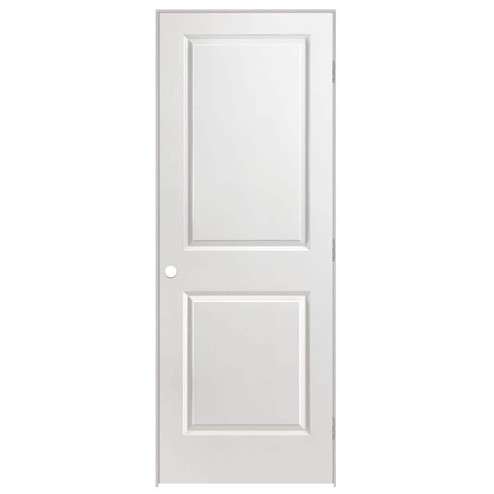 30 in. x 80 in. 2 Panel Left-Handed Primed Composite Solid Core Single Prehung Interior Door 4-9/16 in. Flat Jamb price history on PriceWatchPro