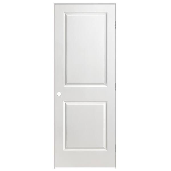 Masonite 30 in. x 80 in. 5 Panel Riverside Left-Handed Hollow Core White Primed Composite Single Prehung Interior Door