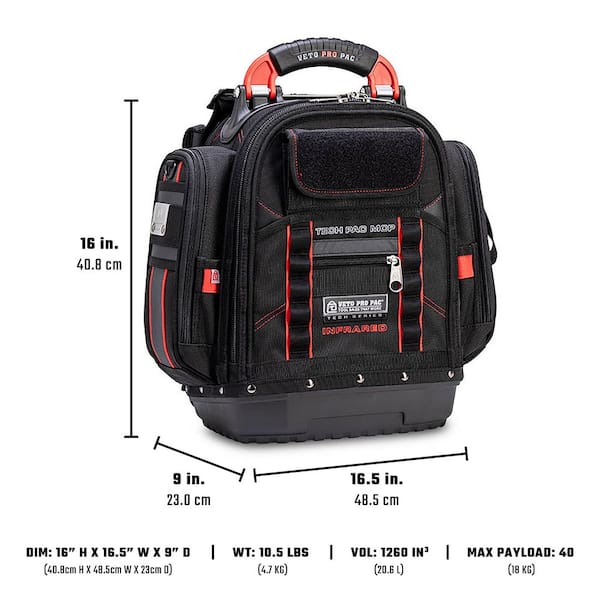 VETO PRO PAC 17 in. TECH PAC MCP Infrared Small Tool Backpack