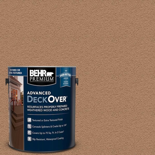 BEHR Premium Advanced DeckOver 1 gal. #SC-158 Golden Beige Textured Solid Color Exterior Wood and Concrete Coating
