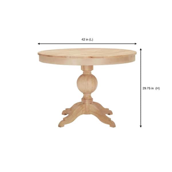 Stylewell Unfinished Wood Round, 42 Inch Round Table