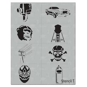 Skeleton Keys 8-Pack Stencil Set - Durable Quality Reusable Stencils for  Drawing Painting - Keys Stencil Vintage Retro Decorating Items and Decor on  Walls Fabric & Furniture Art Craft 