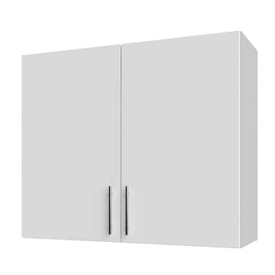 Miami Weatherboard 36 in. X 12 in. X 30 in Outdoor Wall Cabinet in Shell White Matte