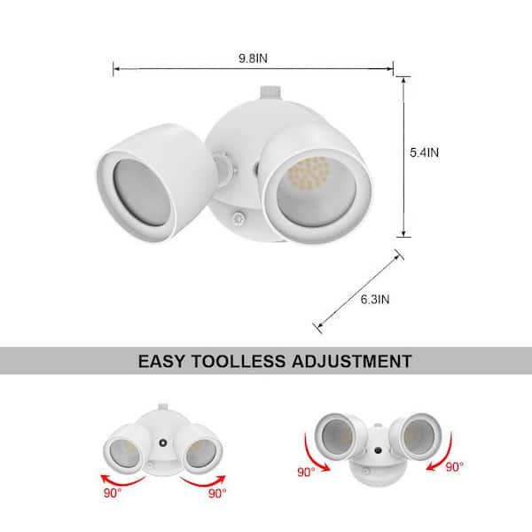 Commercial Electric Dusk to Dawn Sensor White Exterior Outdoor