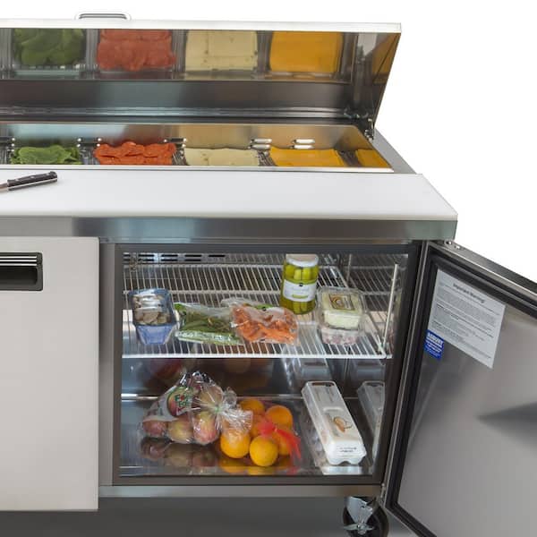 48 Inches Sandwich Salad Prep Table Refrigerator - Kitma 12 Cu.Ft