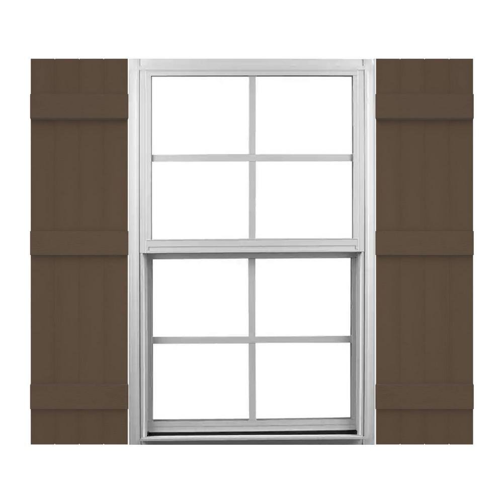 TailorMade 14 in. W x 72 in. H Vinyl Board and Batten Shutters Pair in French Roast price history on PriceWatchPro