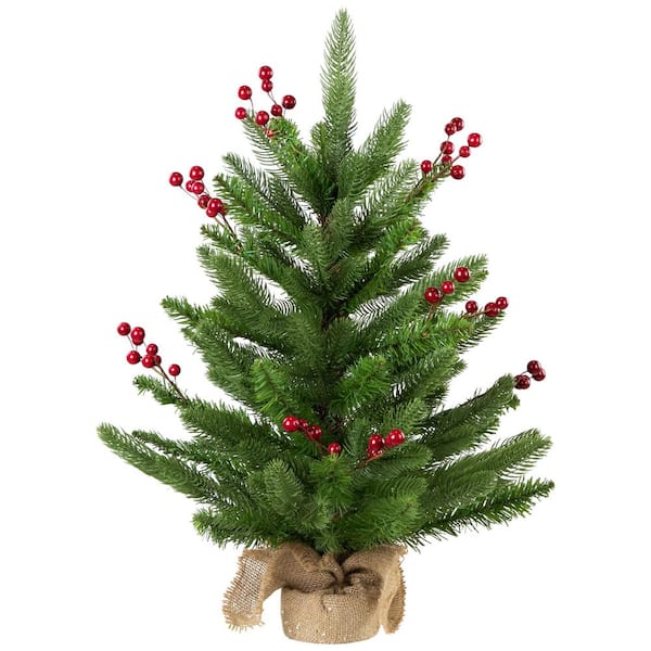 24 in. Unlit Real Touch️ Potted Sarasota Pine Mini Artificial Christmas Tree