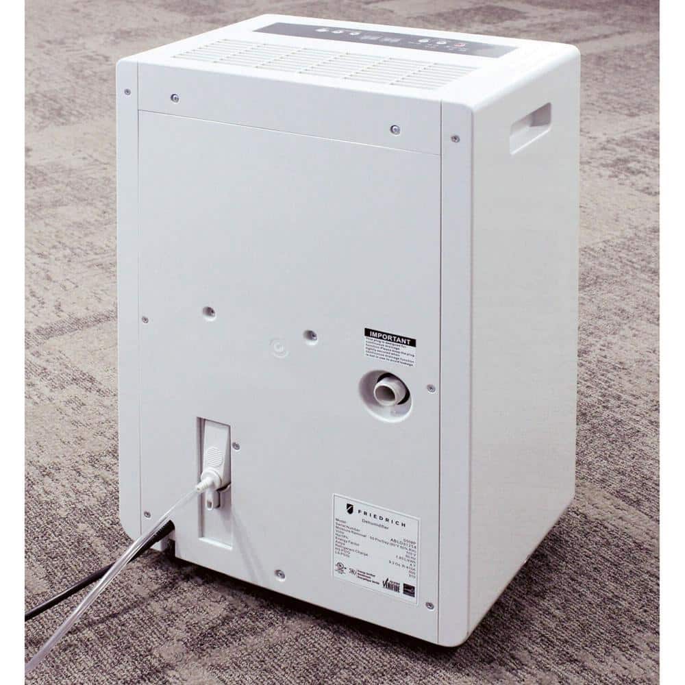 White 35-Pint Plastic Dehumidifier with Built-In Pump