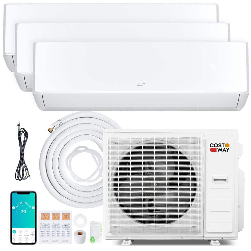 X-Pro 35000 BTU 3 Zone 9K + 9K + 24K 2400 sq. ft. 3.5 ton Mini Split Air Conditioner Heat Pump, Line Set Included price history on PriceWatchPro