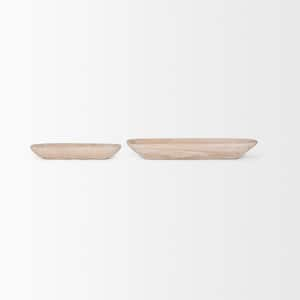 Athena Set of 2 Extra Large Light-Wash Reclaimed Wood Trays