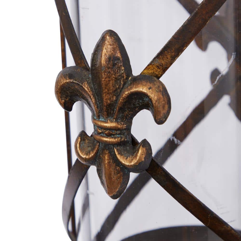 Satin Finish Traditional Hurricane Candle Lantern 7"L x 6"W x 20"H