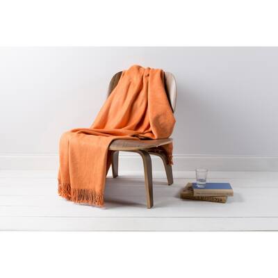 Liz Bright Orange Throw Blanket