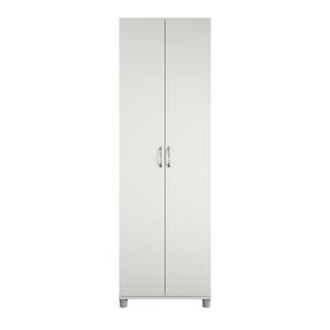 Lonn 23.7 in. x 75 in. x 15.39 in. 5 Shelves Freestanding Utility Storage Cabinet in White