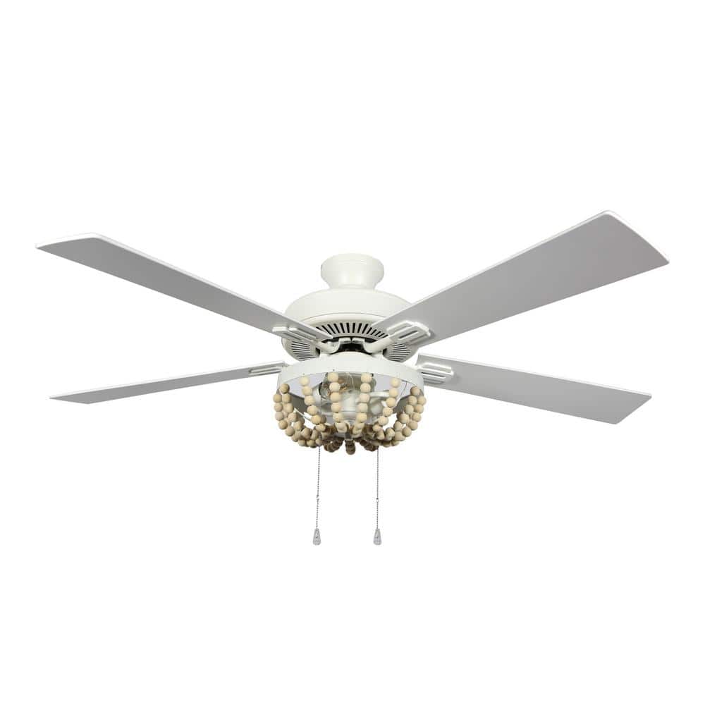 August 52 in. LED Indoor Cream Ceiling Fan with Light -  River of Goods, 20042