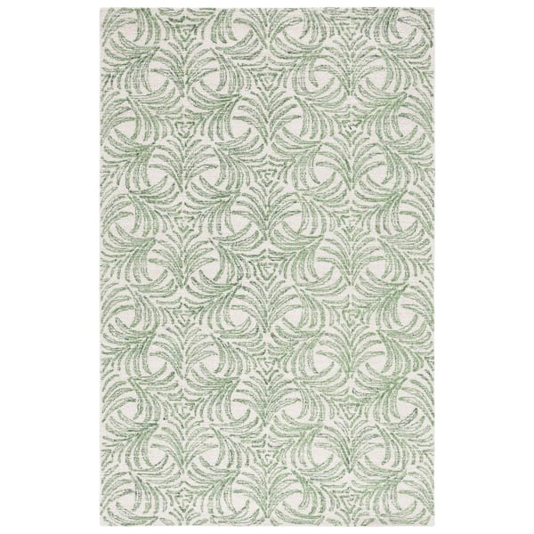 SAFAVIEH Martha Stewart Ivory/Green 8 ft. x 10 ft. Gradient Floral Area Rug