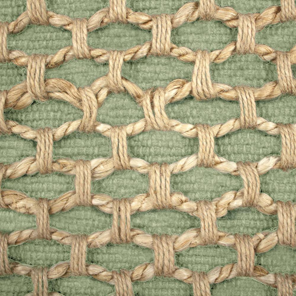Sage Green Cotton and Jute Woven Euro Pillow Covers, 20" x 20"