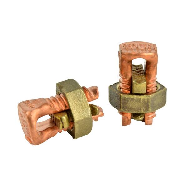 thumbnail image 2 of Gardner Bender GSBC-1/0 Solid Copper Split Bolt Connector – For #4 To #0 AWG – 2 Pack 2 of 4