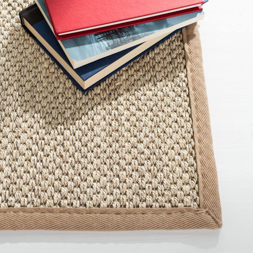 Marble and Linen Flat Woven Natural Fiber Area Rug