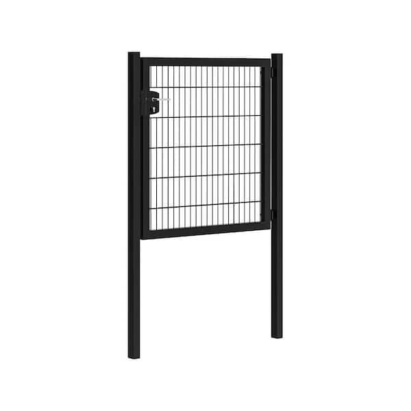 TARTER Professional 4 ft. x 4 ft. Black Steel Residential Fence Gate